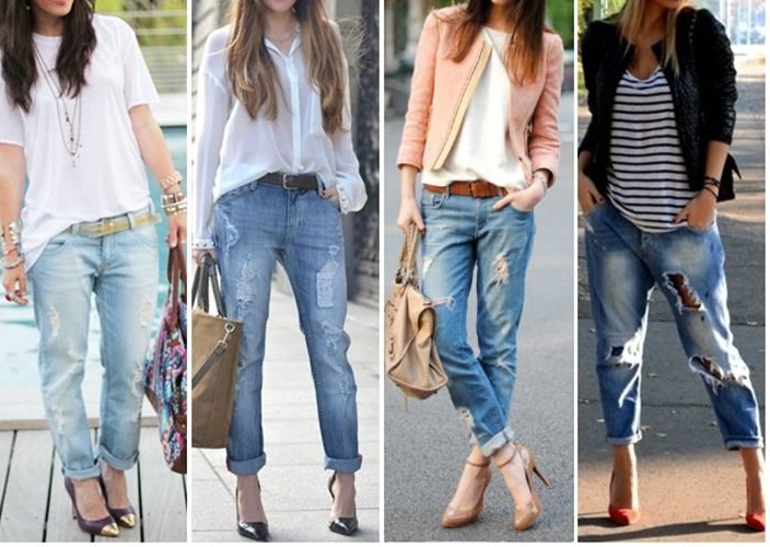 Jeans destroyed: o jeans destruído no look mas que fica muito elegante com camisa branca…